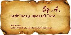 Székely Apollónia névjegykártya
