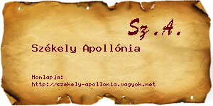 Székely Apollónia névjegykártya