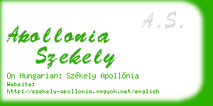apollonia szekely business card